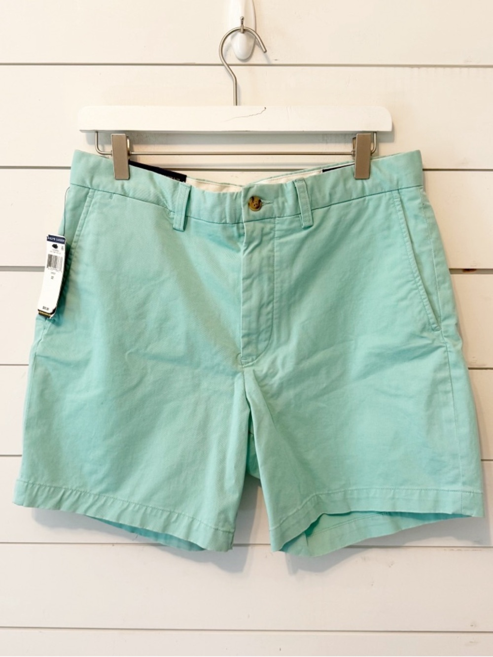 NWTs Polo Raph Lauren Stretch Classic Fit 6’ Chino Cotton Blend Shorts/green 32